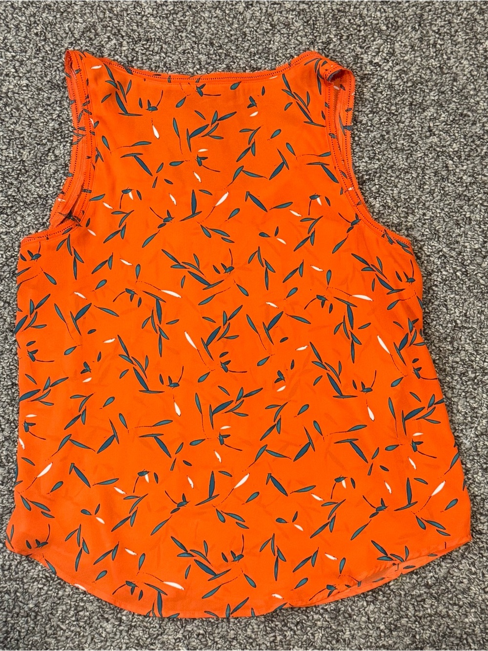 Banana Republic Bright Orange Floral-Print Tank - Picture 7 of 7